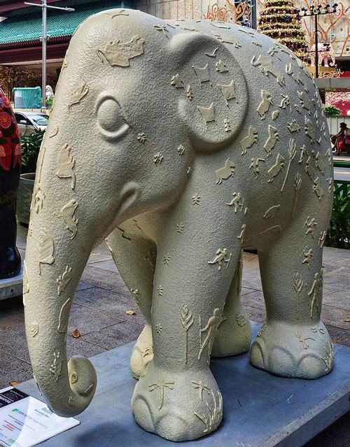 玻璃鋼動(dòng)物雕塑大象