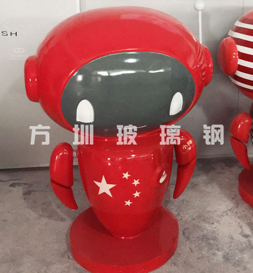 玻璃鋼卡通機器人公仔雕塑