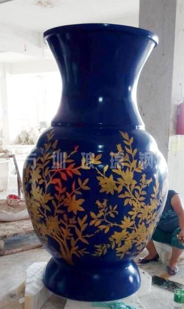 玻璃鋼彩繪花瓶