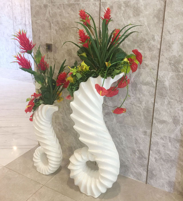 玻璃鋼海馬花盆