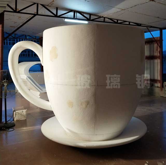 玻璃鋼創(chuàng)意咖啡杯雕塑