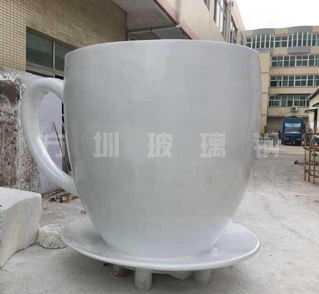 玻璃鋼創(chuàng)意咖啡杯雕塑