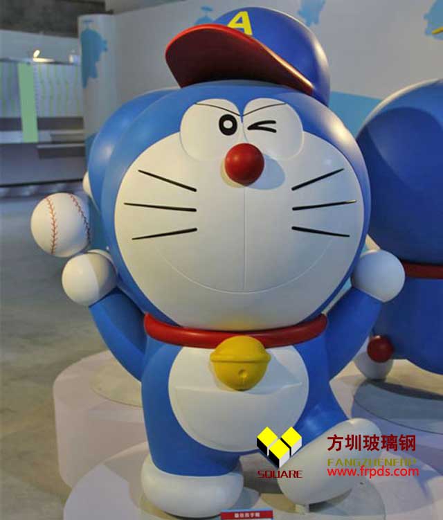 可愛(ài)機(jī)器貓玻璃鋼卡通雕塑