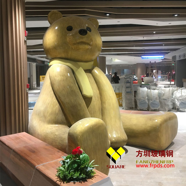 商場熊擺件玻璃鋼動物雕塑