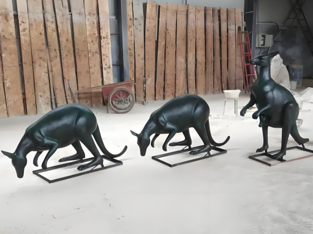 戶外園林景觀玻璃鋼袋鼠動物雕塑定制