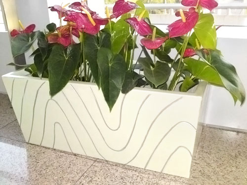 陽臺(tái)綠化玻璃鋼花槽