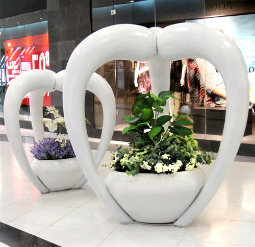 商場(chǎng)藝術(shù)盆景花盆