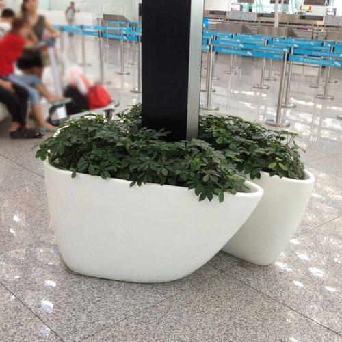 深圳機(jī)場玻璃鋼室內(nèi)花盆