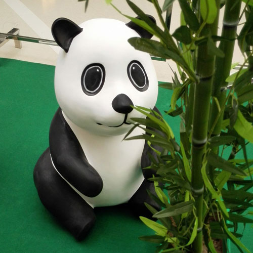 熊貓玻璃鋼雕塑