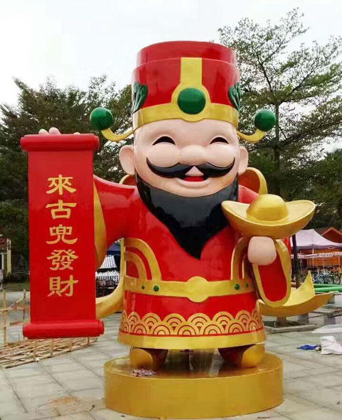 玻璃鋼動(dòng)漫財(cái)神雕塑
