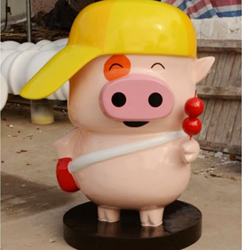 玻璃鋼小豬雕塑