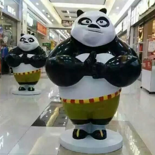 玻璃鋼卡通熊貓雕塑