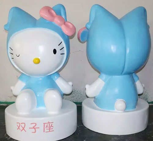 深圳玻璃雙子座公仔雕塑