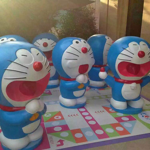 玻璃鋼動(dòng)漫小貓各表情雕塑