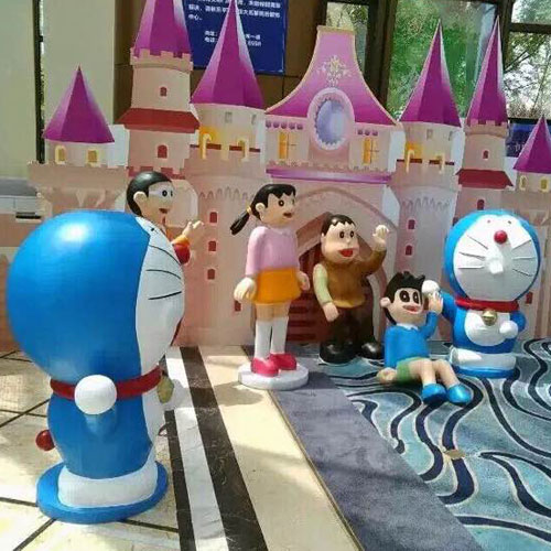 動(dòng)漫組合玻璃鋼雕塑